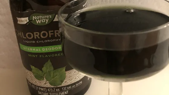 cup of liquid chlorophyll