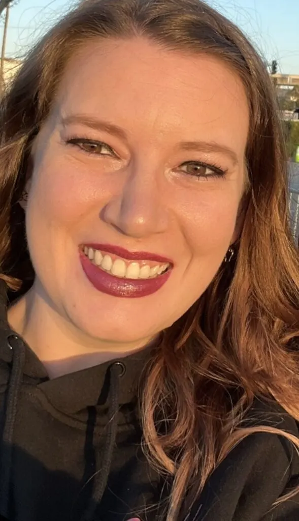 close up of the author Chrystal's face